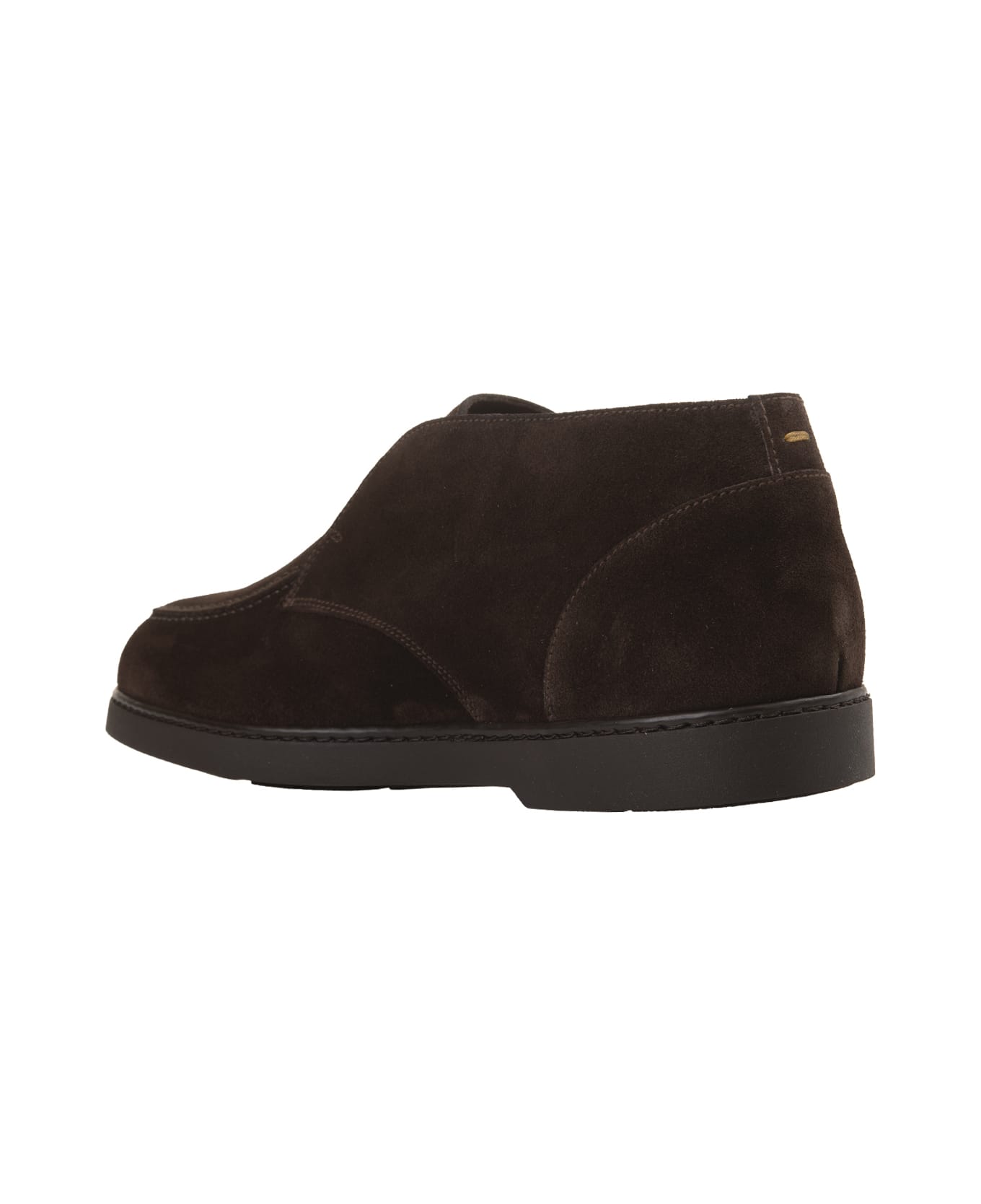 Doucal's Dark Brown Suede Slip-on Ankle Boots - Brown