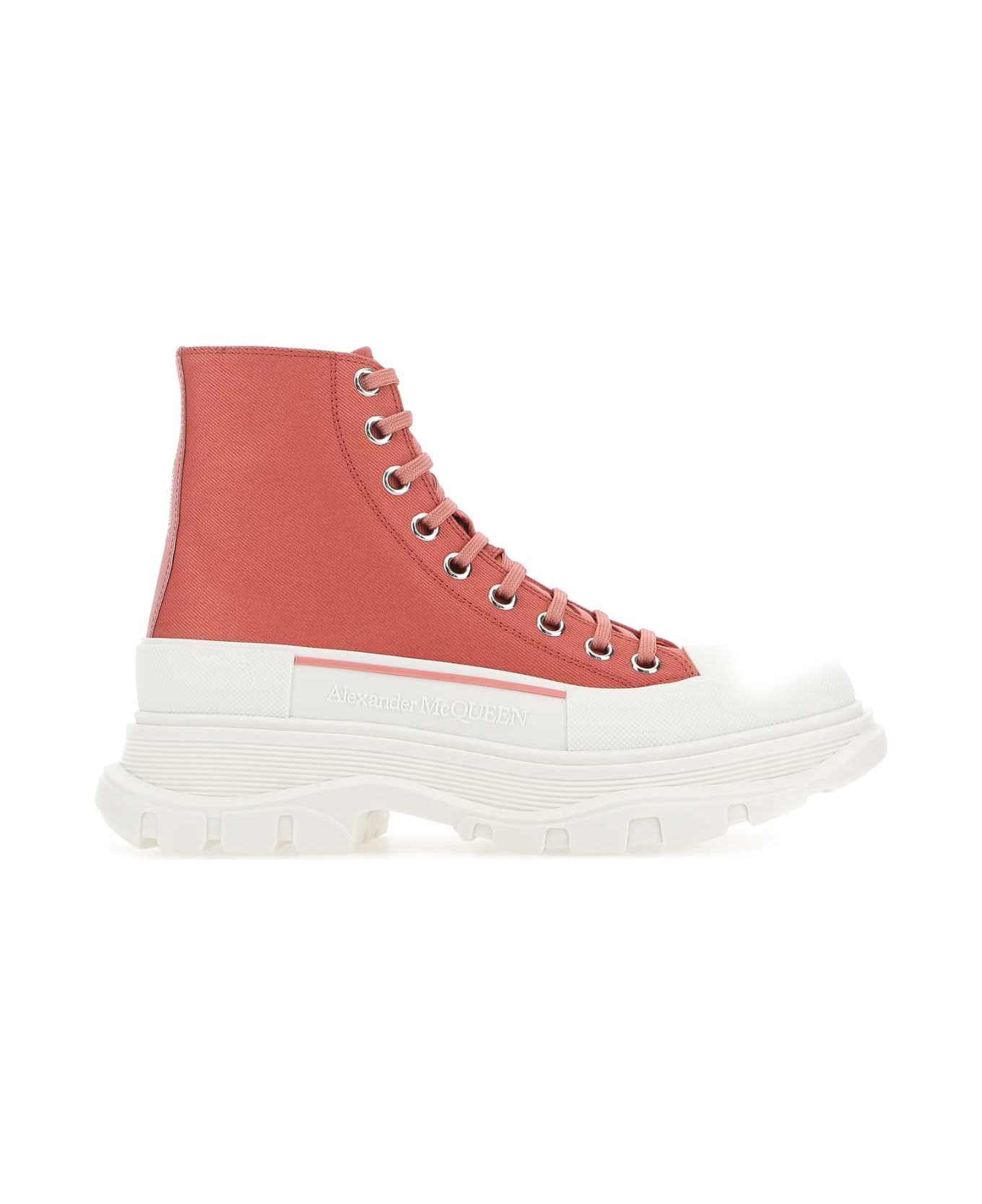 Alexander McQueen Pastel Pink Leather Tread Slick Sneakers - 5542