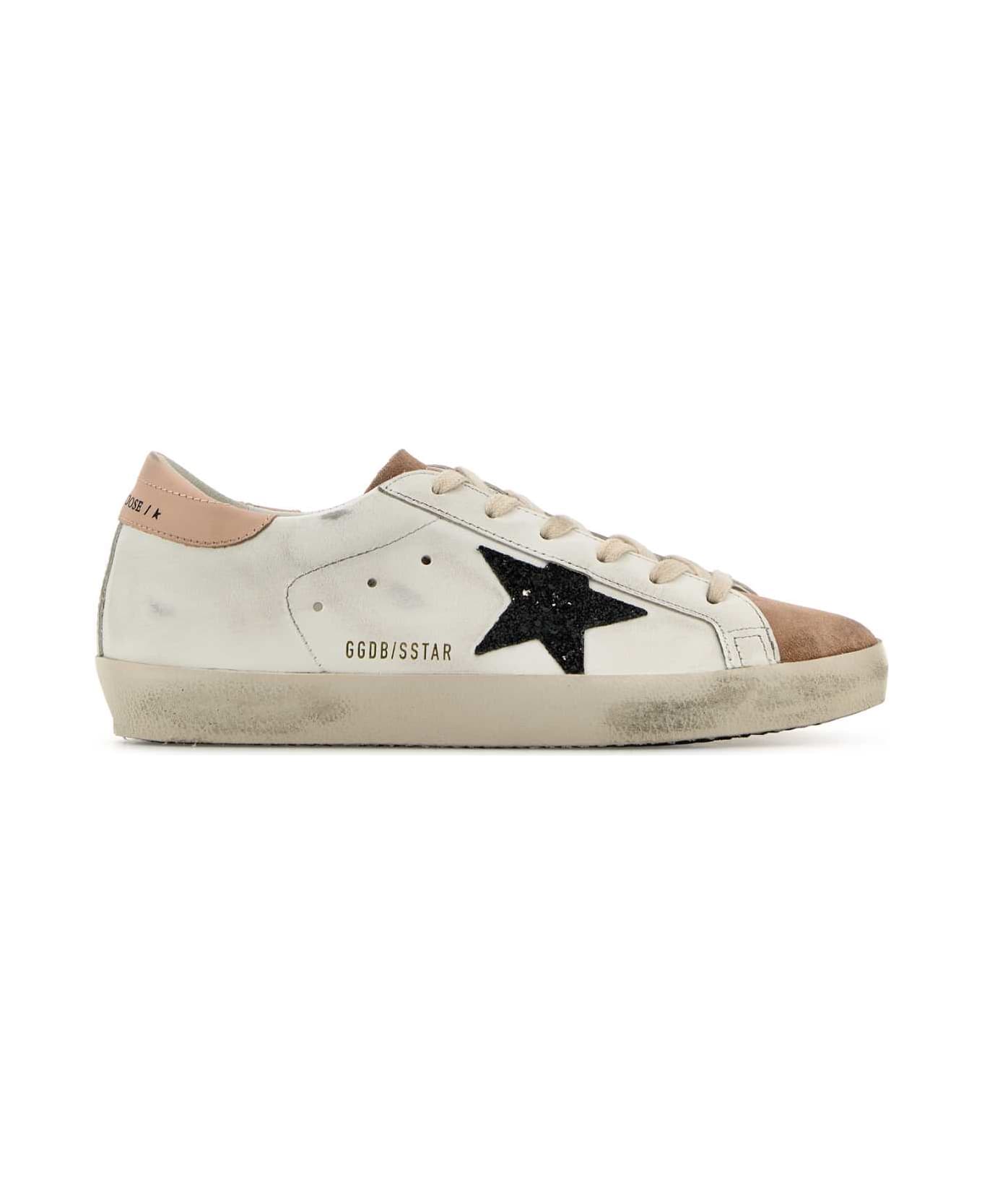 Golden Goose Multicolor Leather And Suede Super Star Sneakers - MILKPINKDARKBLUE