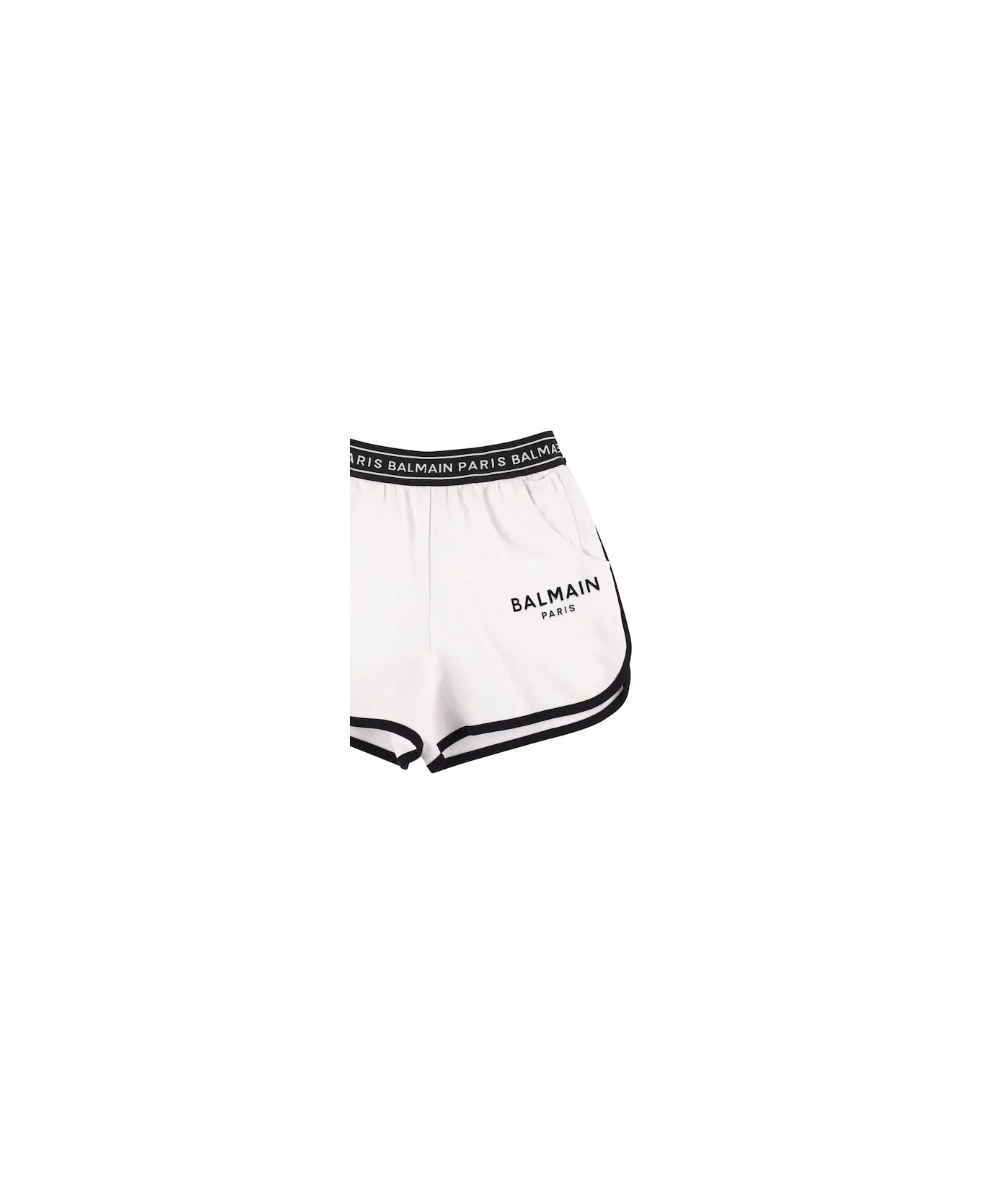 Balmain Shorts With Logo - White