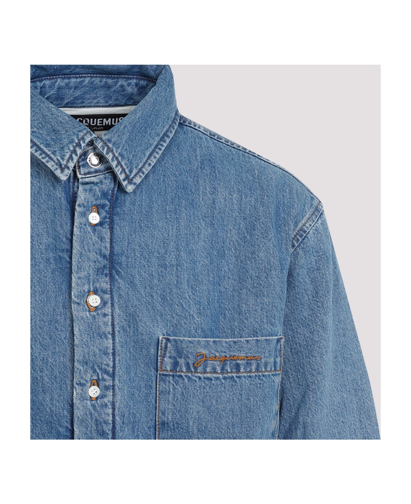 Jacquemus La Chemise Boulanger Shirt - C Blue Tabac