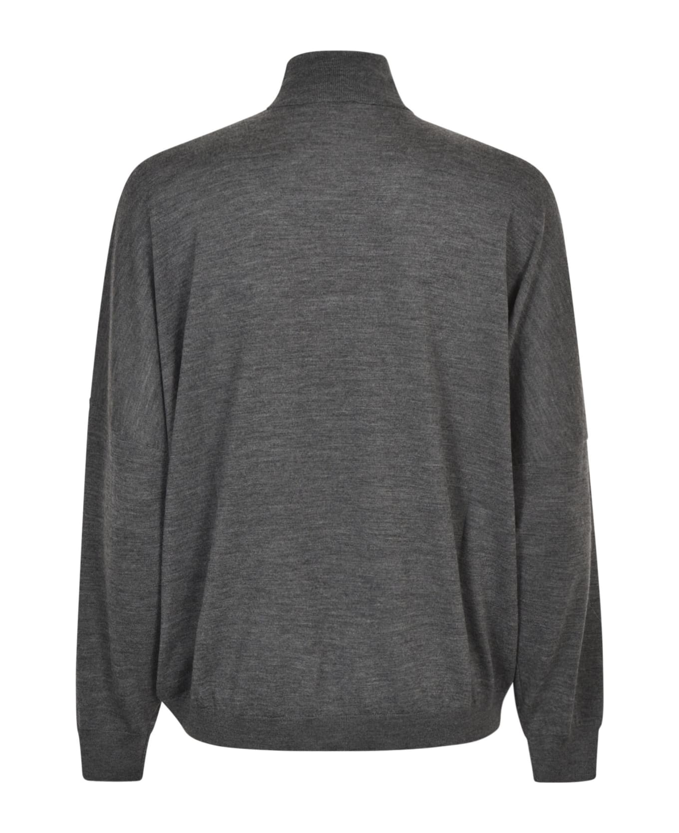 Brunello Cucinelli Cut-out Detail Embellished Sweater - Piombo