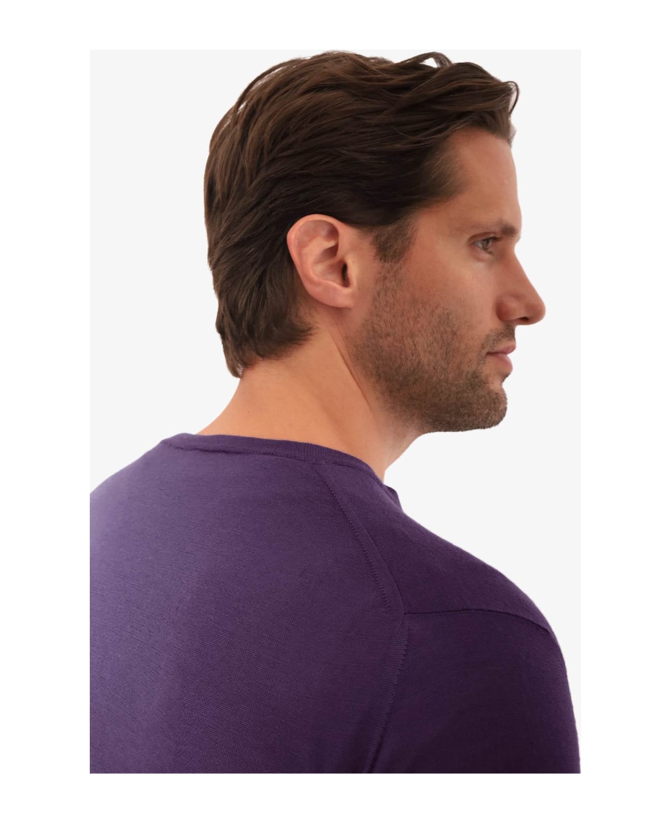 Larusmiani V-neck Sweater 'pullman' Sweater - Purple ニットウェア