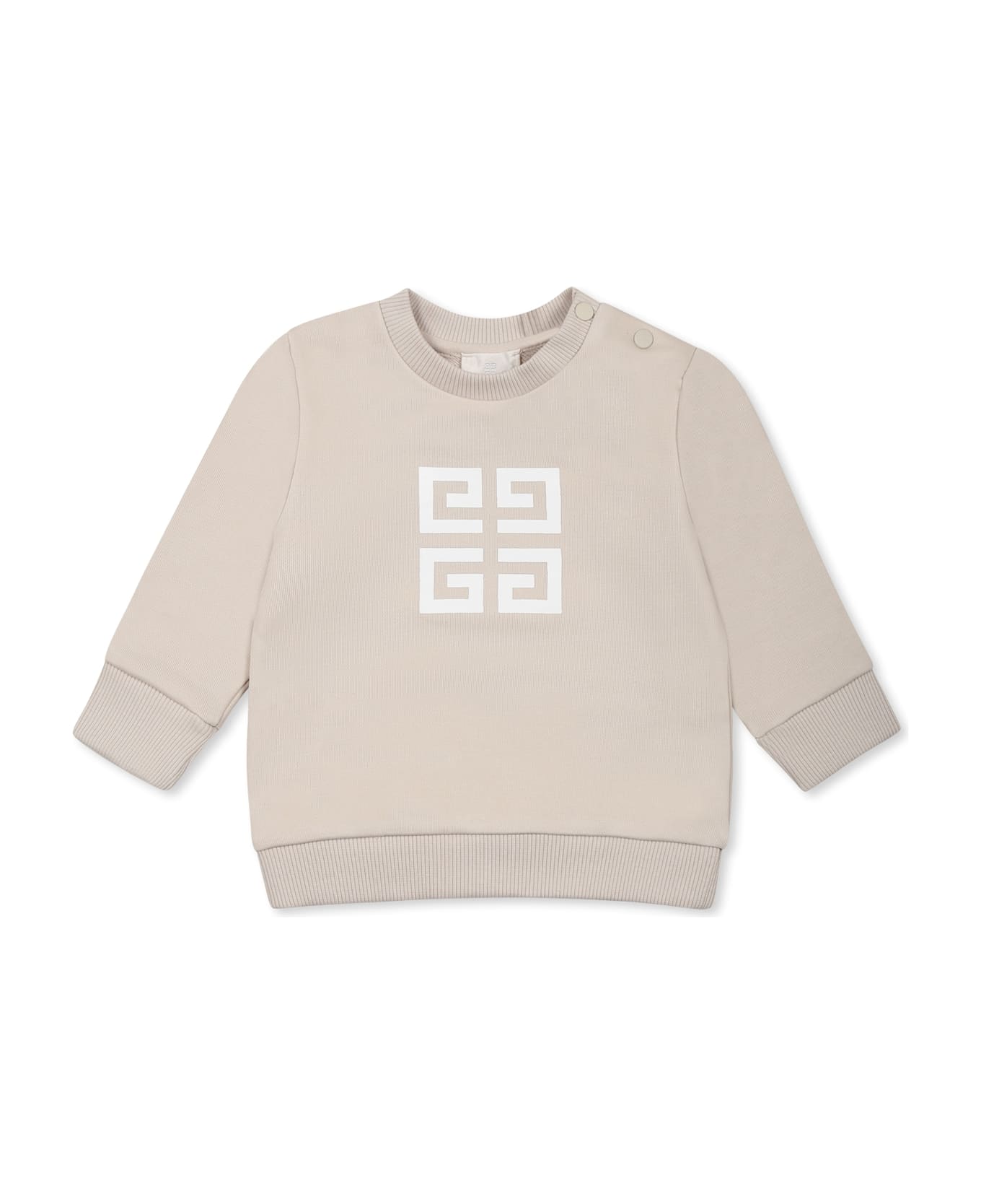 Givenchy Beige Sweatshirt For Baby Boy With 4g Motif - Beige