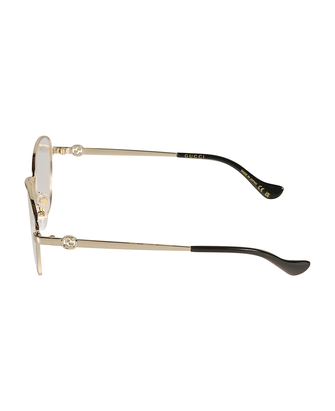 Gucci Eyewear Logo Round Frame - 001 gold gold transparent