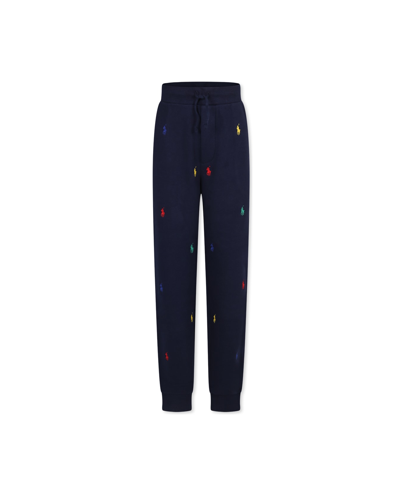 Ralph Lauren Blue Trousers For Boy With Horse - Blue