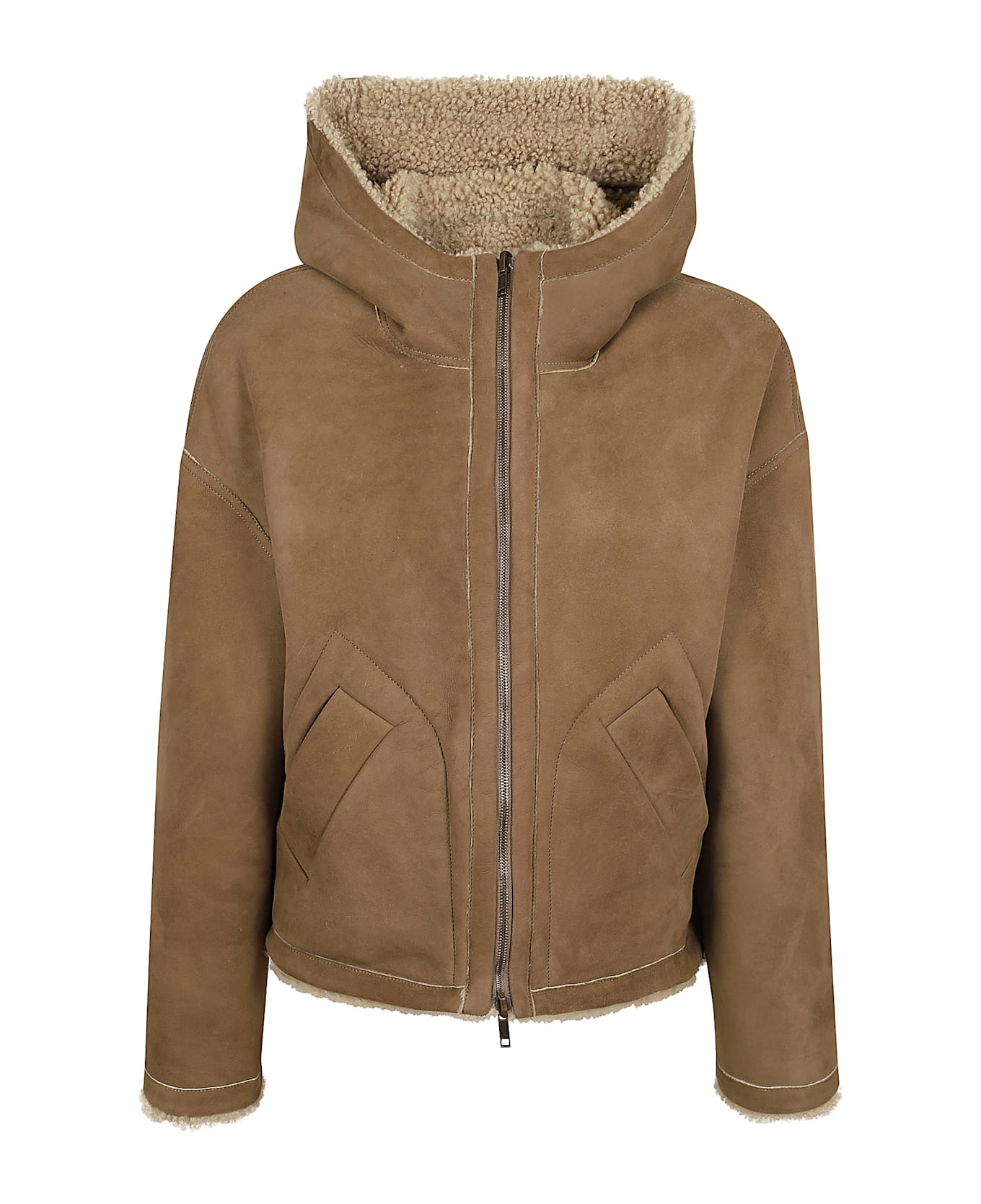 Salvatore Santoro Leather Jacket - Beige