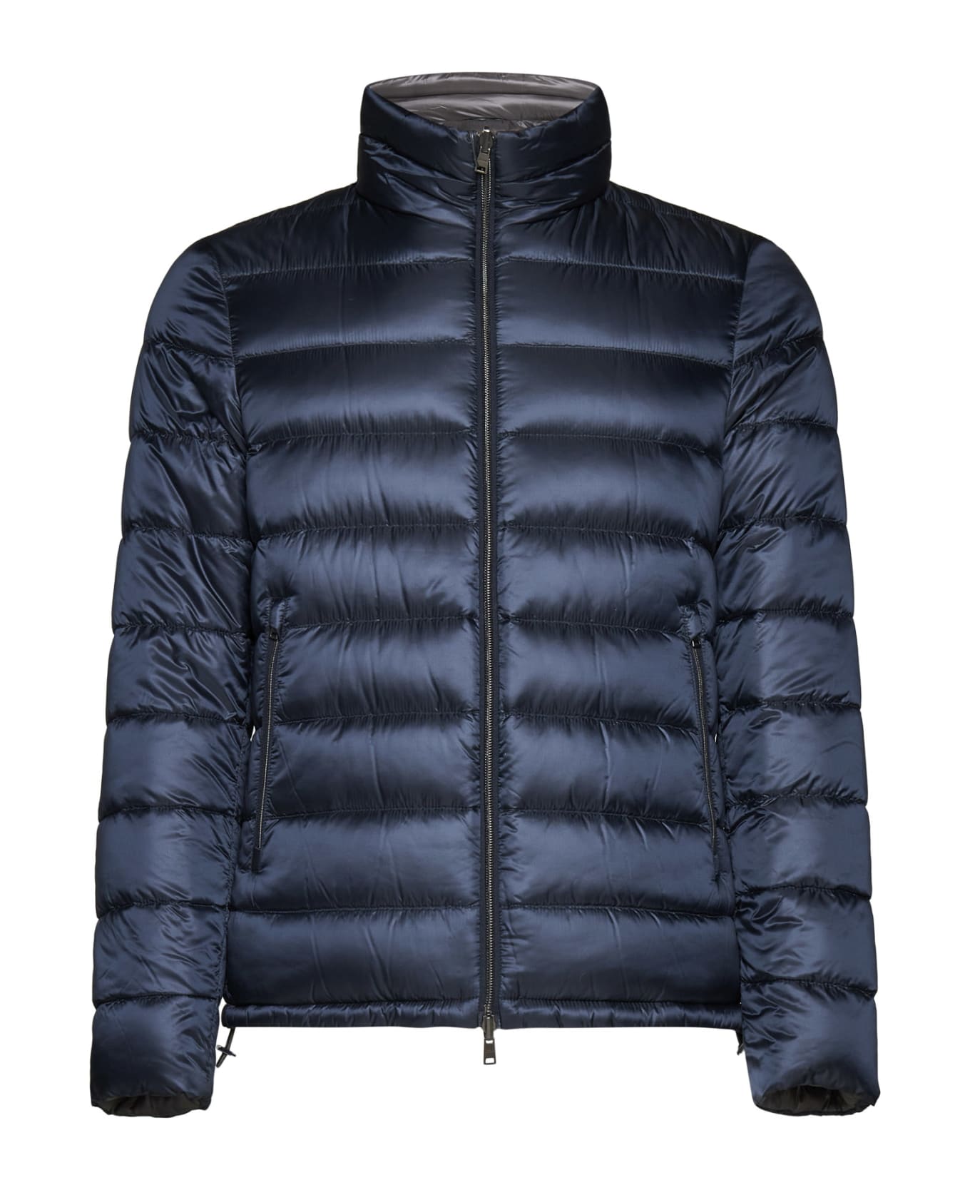Herno High-neck Reversible Padded Jacket - Blu navy
