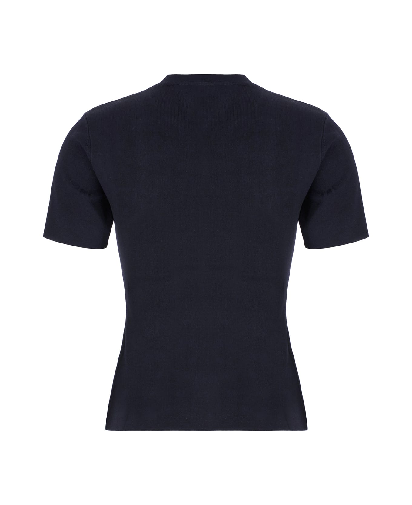 Max Mara Midnight Blue Stretch Viscose Blend T-shirt - Blu