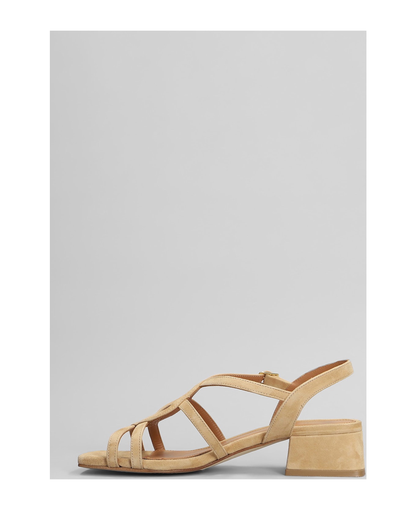 Julie Dee Sandals In Beige Suede - beige