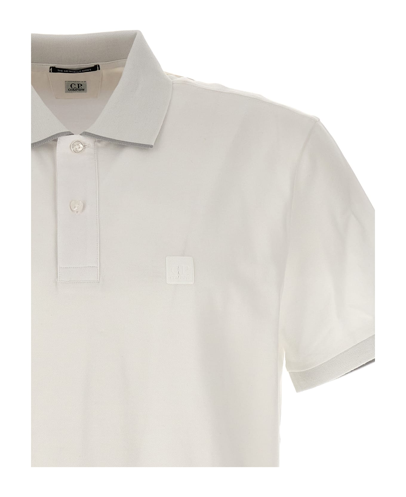 C.P. Company 'the Metropolis Series' Polo Shirt - White