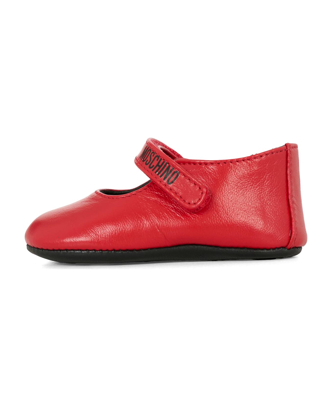 Moschino Red Ballet Flats For Girl With Teddy Bear - Red