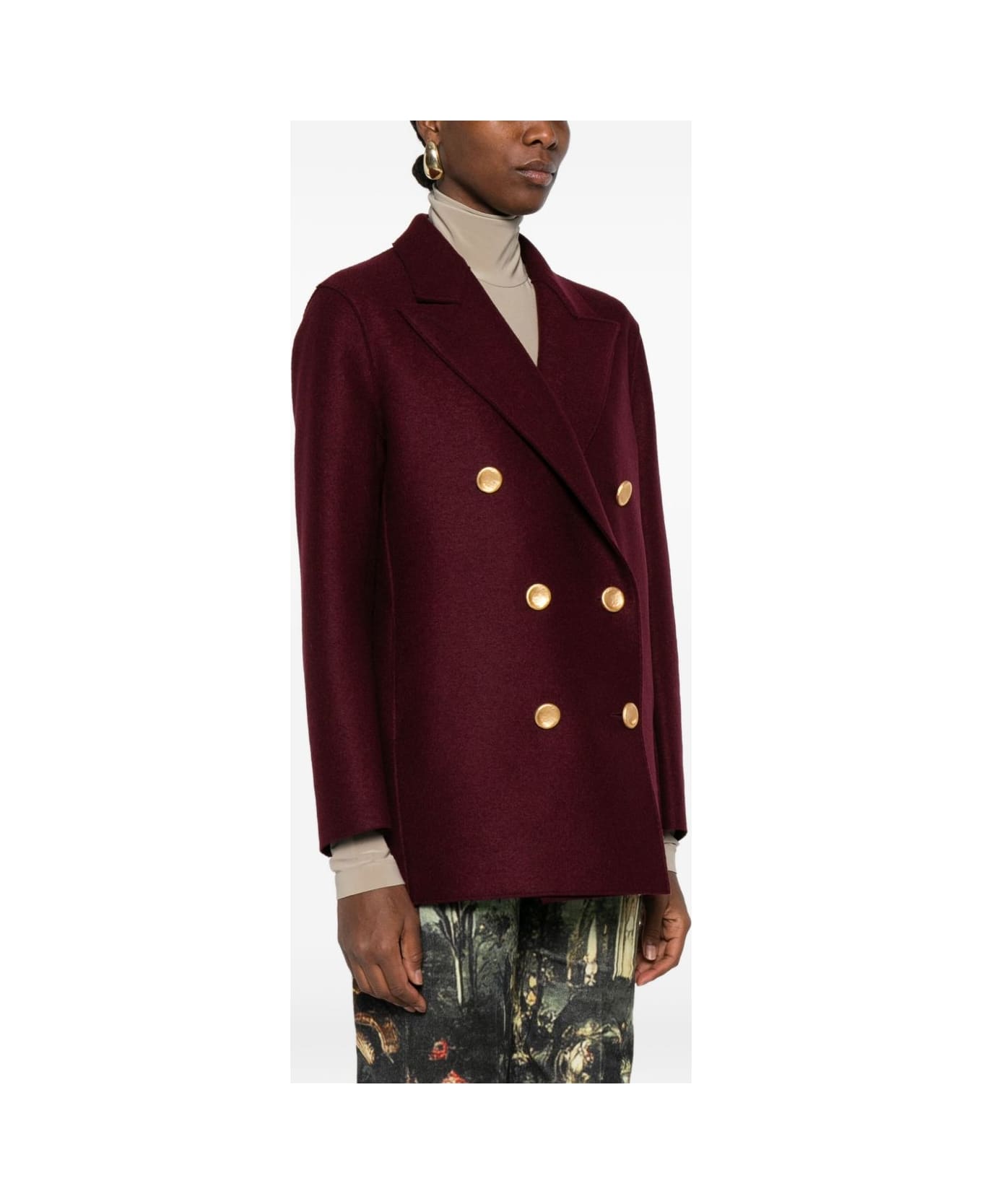 Harris Wharf London Wool Double-breasted Coat - Brown