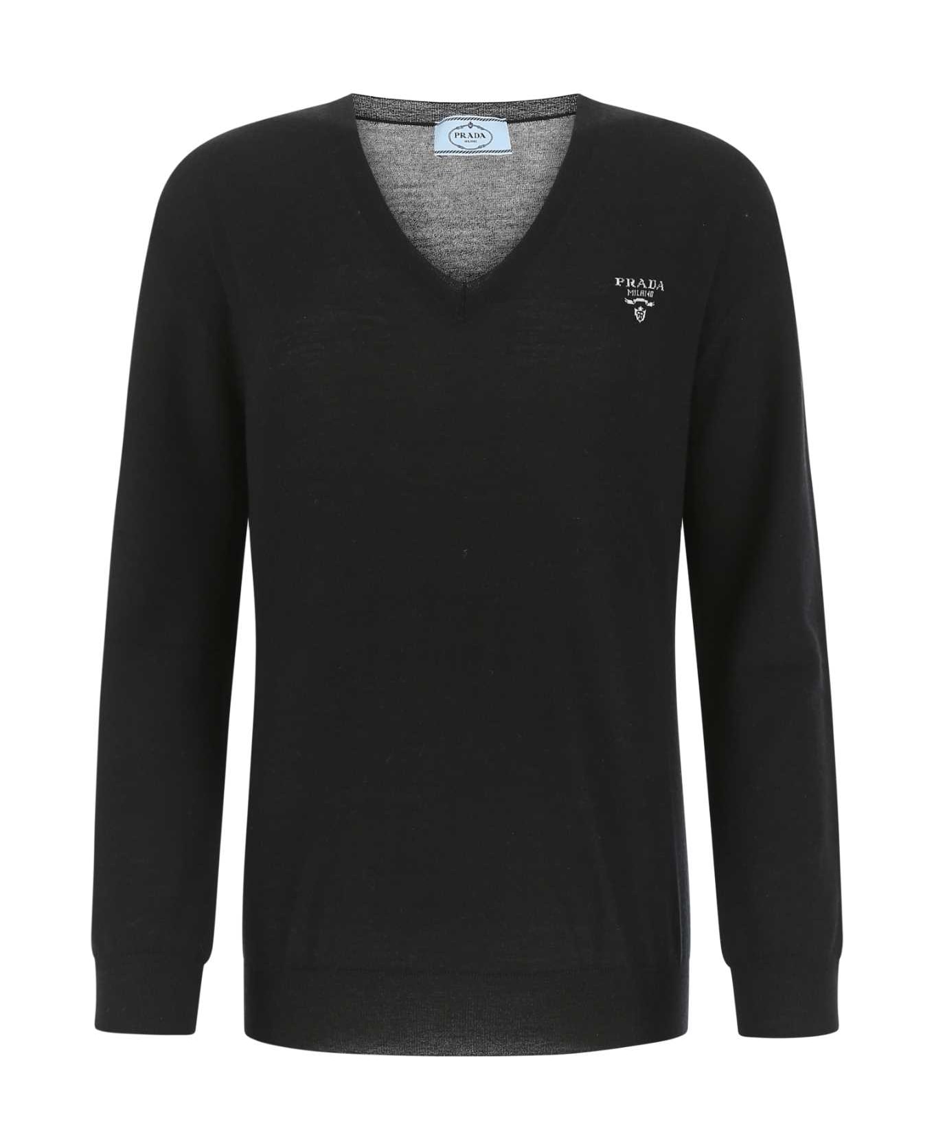 Prada Black Cashmere Blend Sweater - F0002 ニットウェア