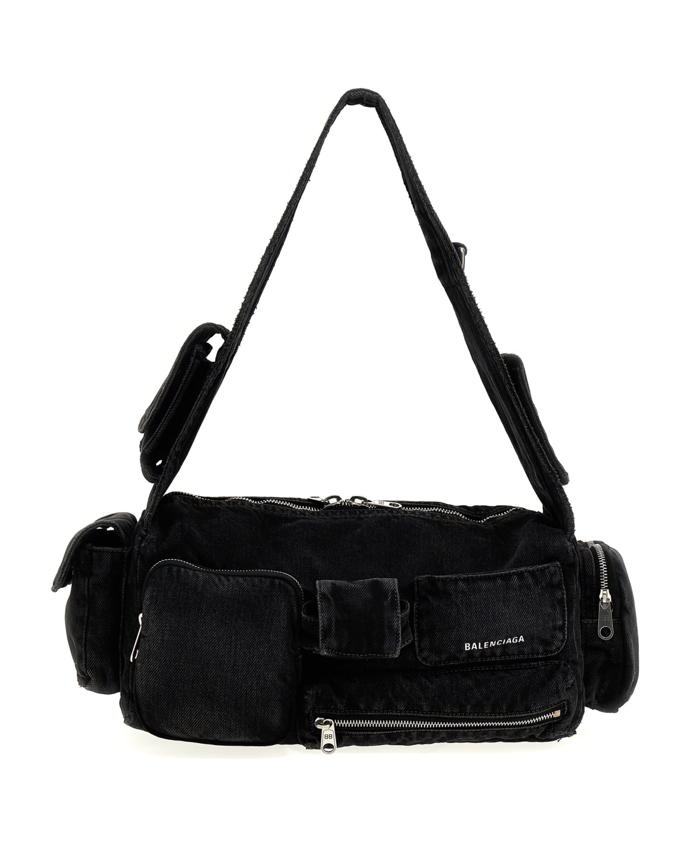 Balenciaga 'superbusy' Small Crossbody Bag - Vintage Black