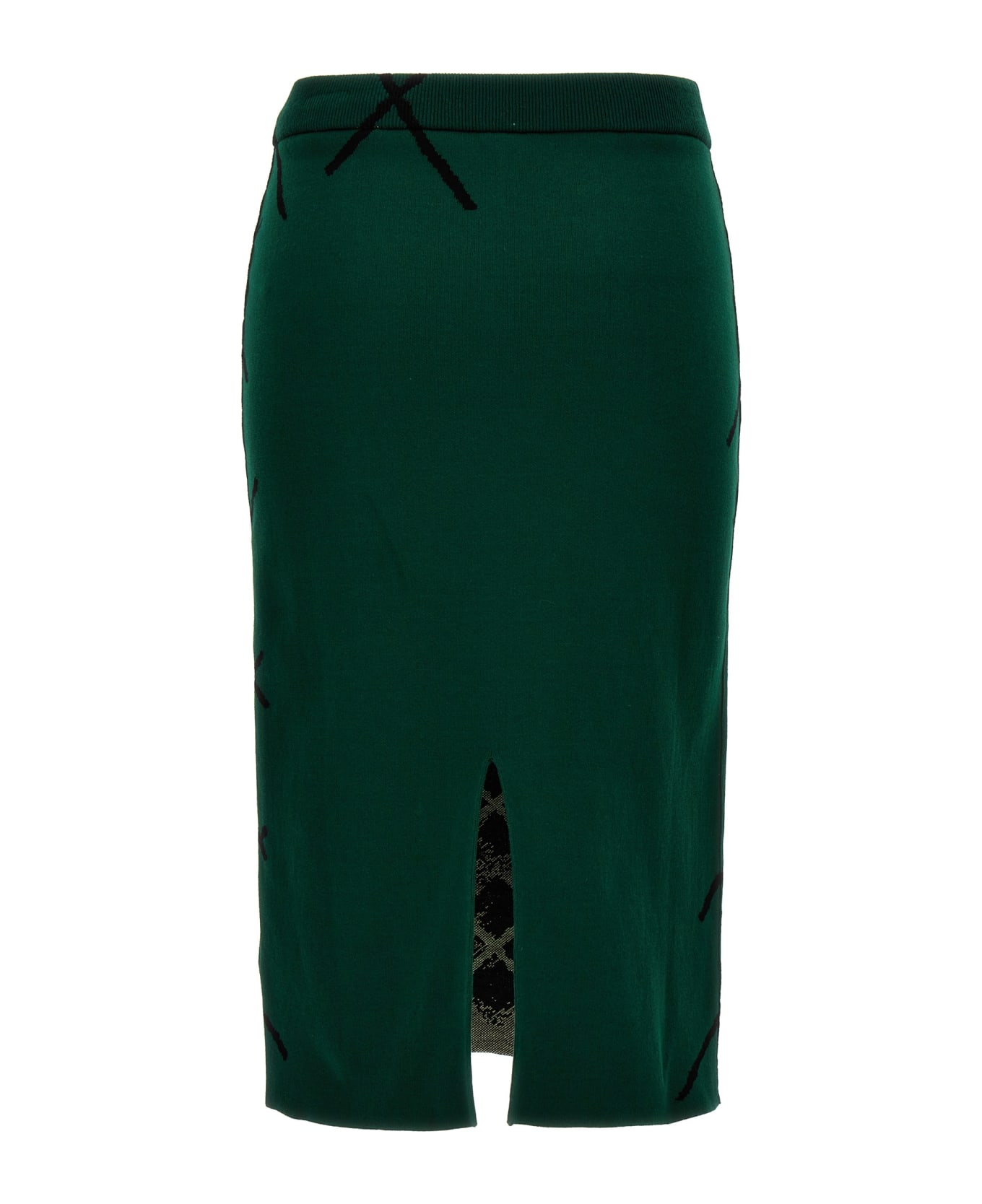 Burberry Argyle Pattern Skirt - Green スカート