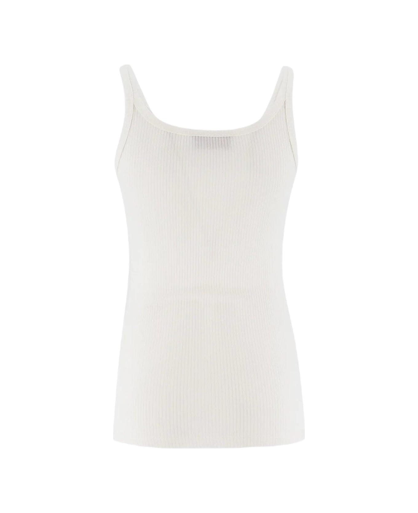 Ermanno Firenze Floral-lace Sleeveless Tank Top - White