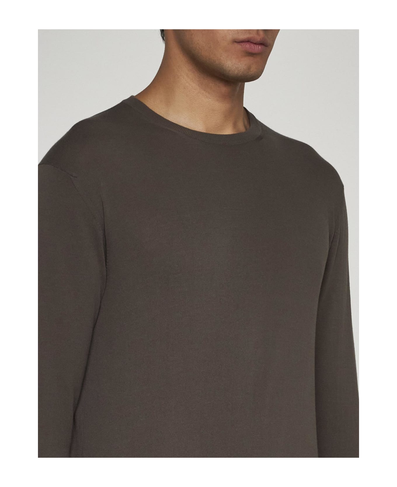 Malo Cotton Sweater - Fango