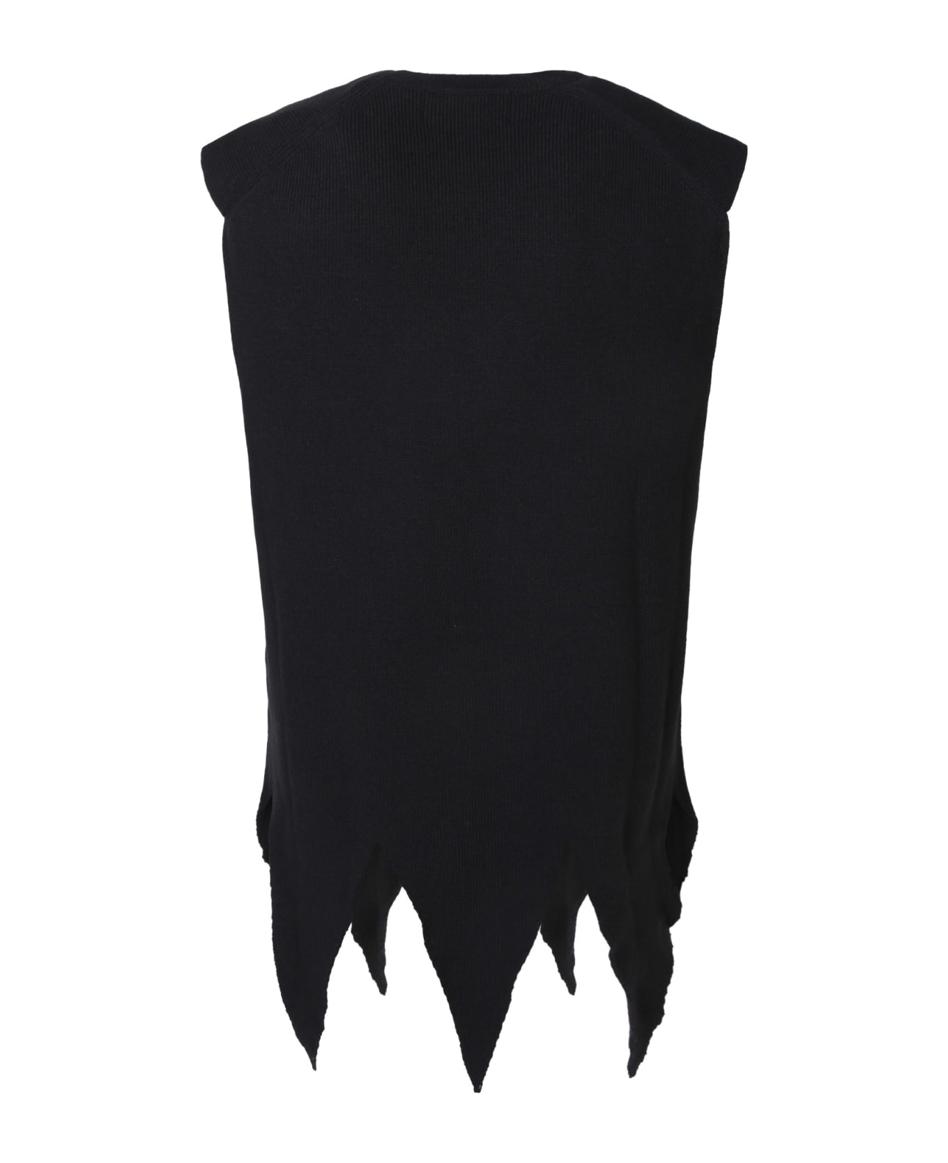 Comme Des Garçons Homme Plus Asymmetric Hem Black Waistcoat - Black