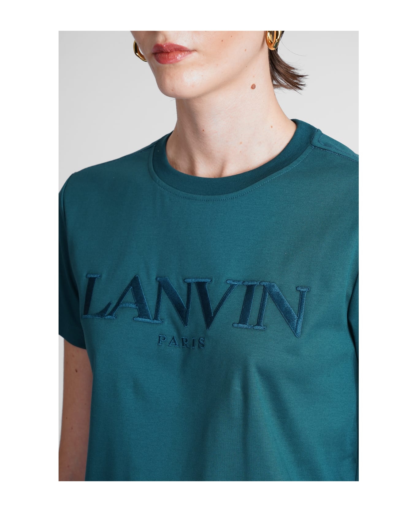Lanvin T-shirt In Green Cotton - green