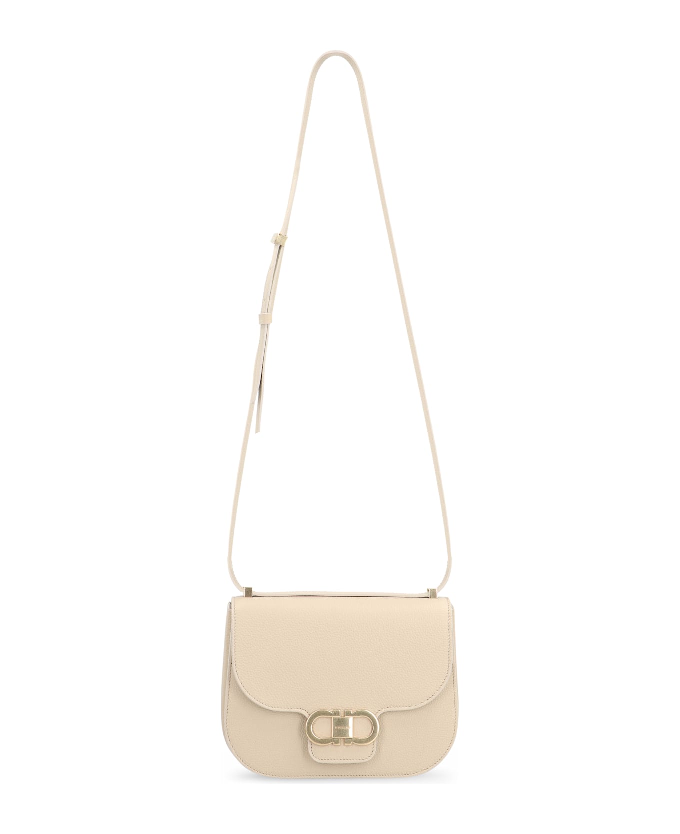 Ferragamo Gancini Leather Crossbody Bag - Sand