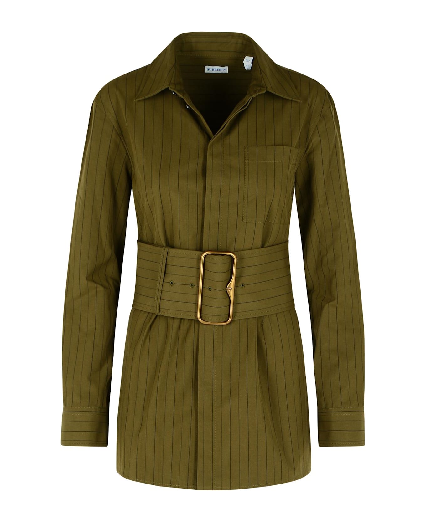 Burberry Green Cotton Mini Dress - Green