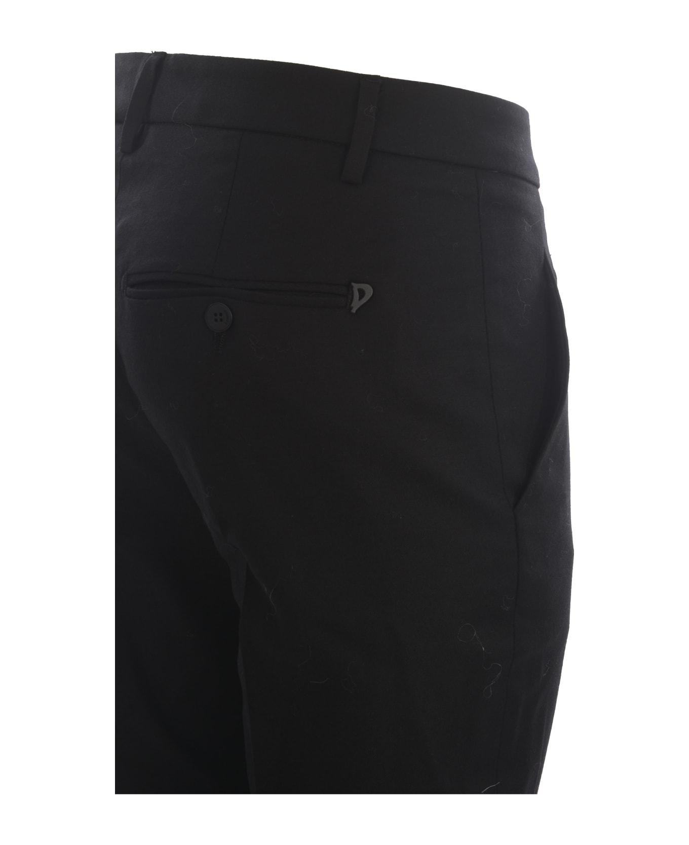 Dondup Trousers Dondup "perfect" In Virgin Wool - Nero