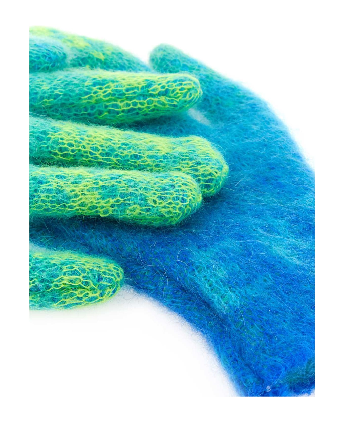 ERL Multicolor Mohair Blend Gloves - Blue name:462