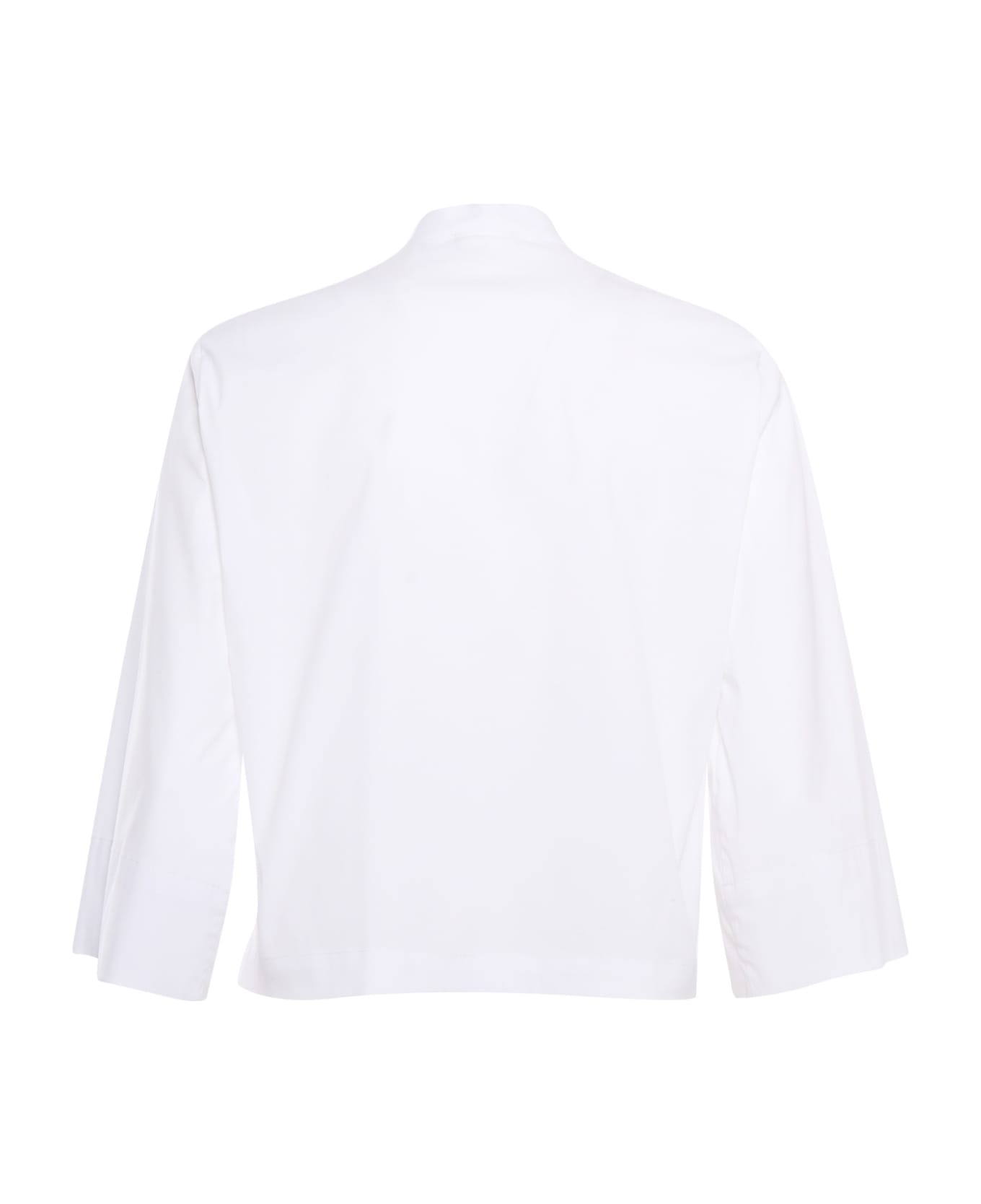 Mazzarelli White Cropped Shirt - WHITE