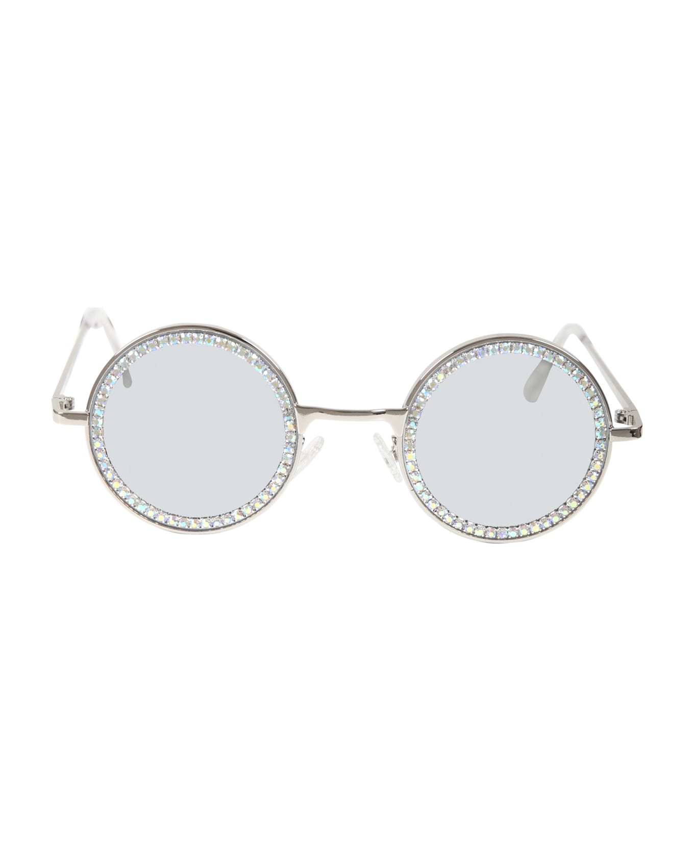 Monnalisa Silver Glasses For Girl With Rhinestones - Silver アクセサリー＆ギフト