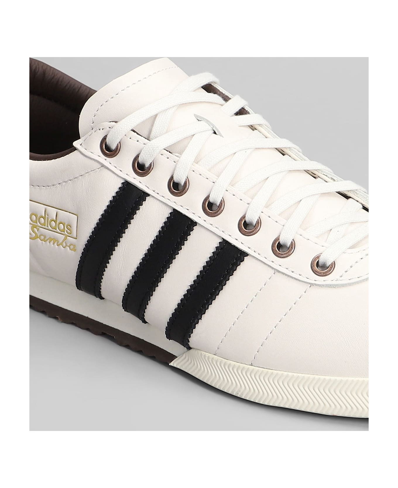 Adidas Samba 62 Sneakers In White Leather - white