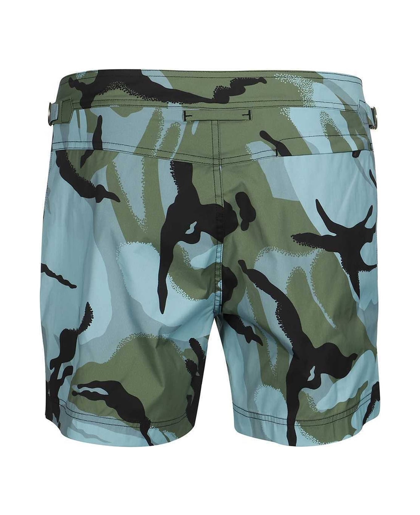 Tom Ford Printed Swim Shorts - Blue