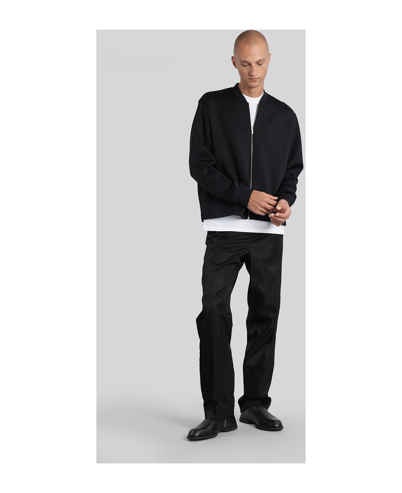 Jil Sander Pants In Black Polyamide - black