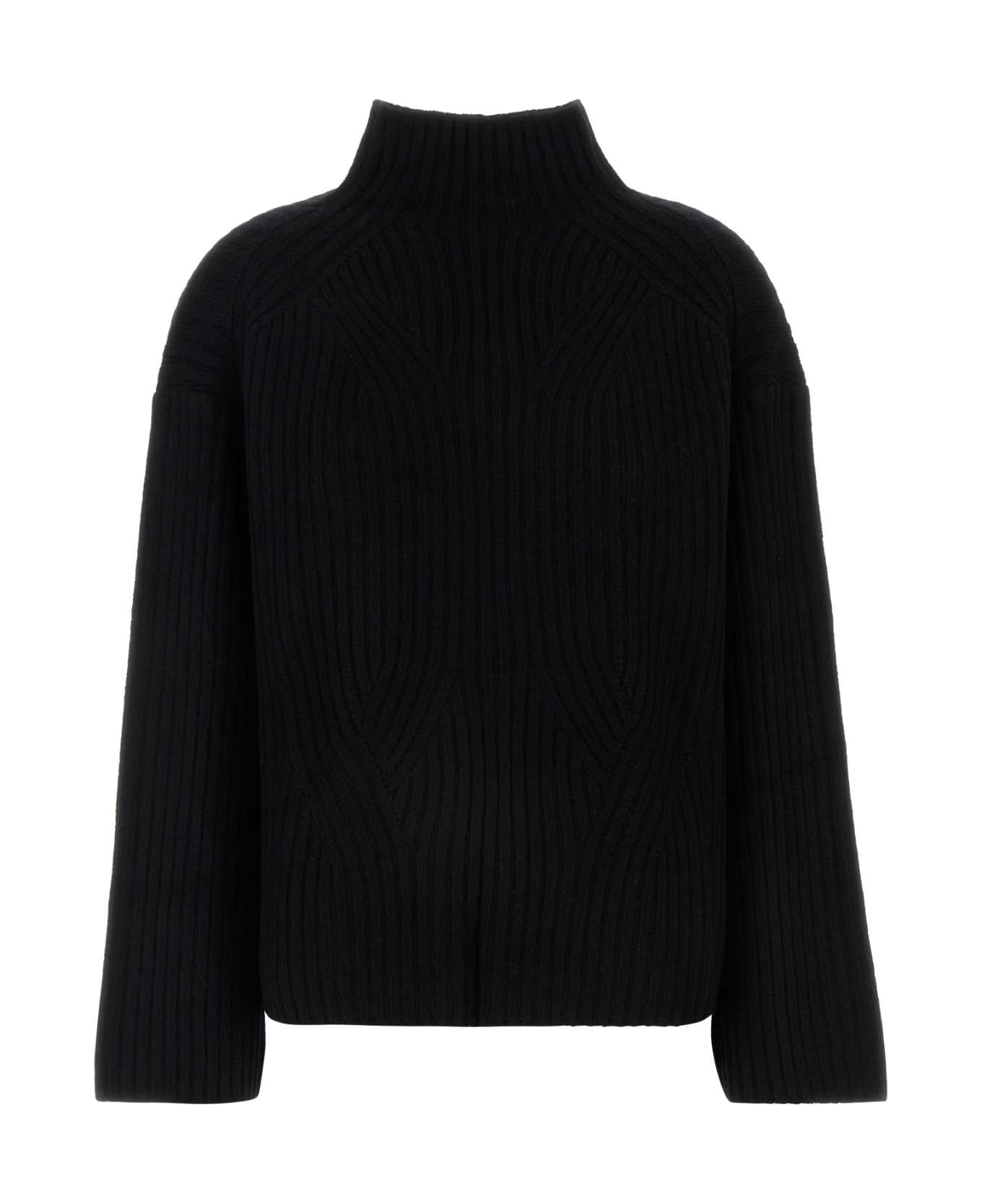 Loulou Studio Black Cashmere Ines Sweater - BLACK