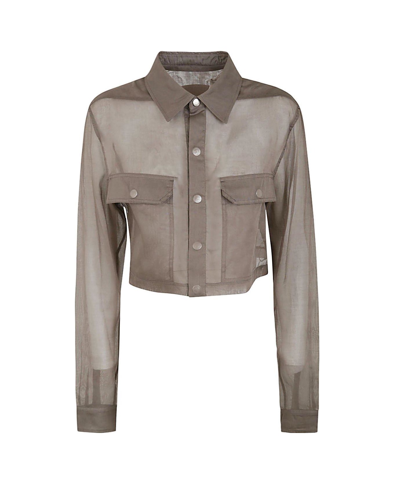 Rick Owens Cropped Outershirt - Dust