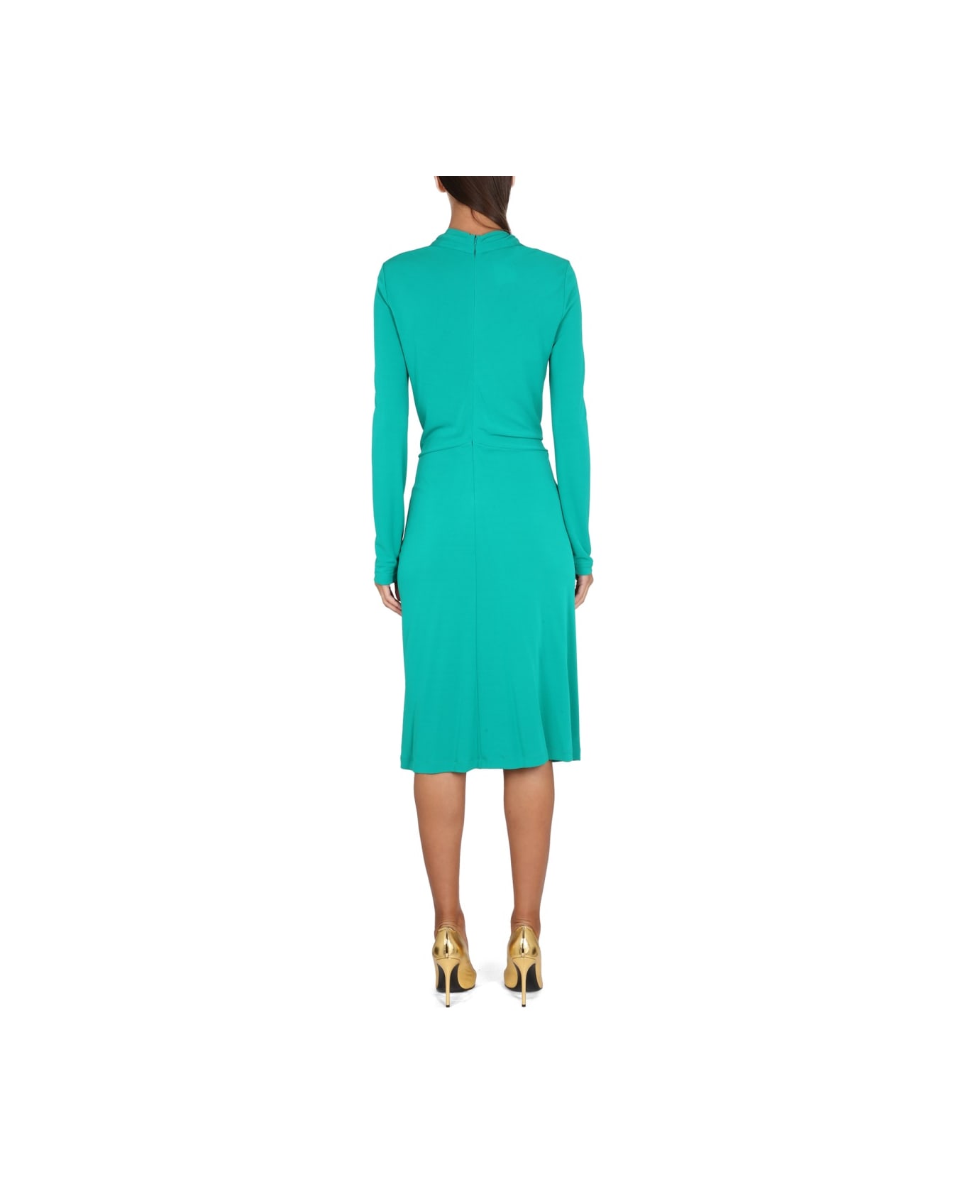 Alberta Ferretti V-neck Dress - Emerald