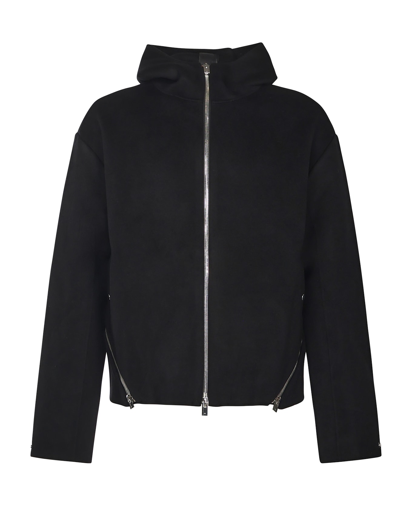 Heliot Emil Wool Zip-up Jacket - Black