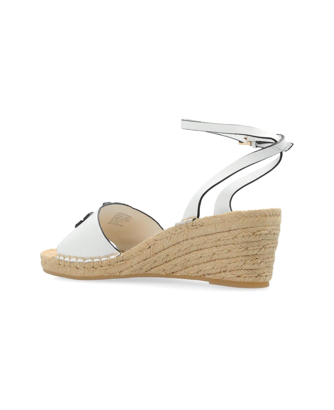 Tory Burch Double-t Wedge Espadrilles - White