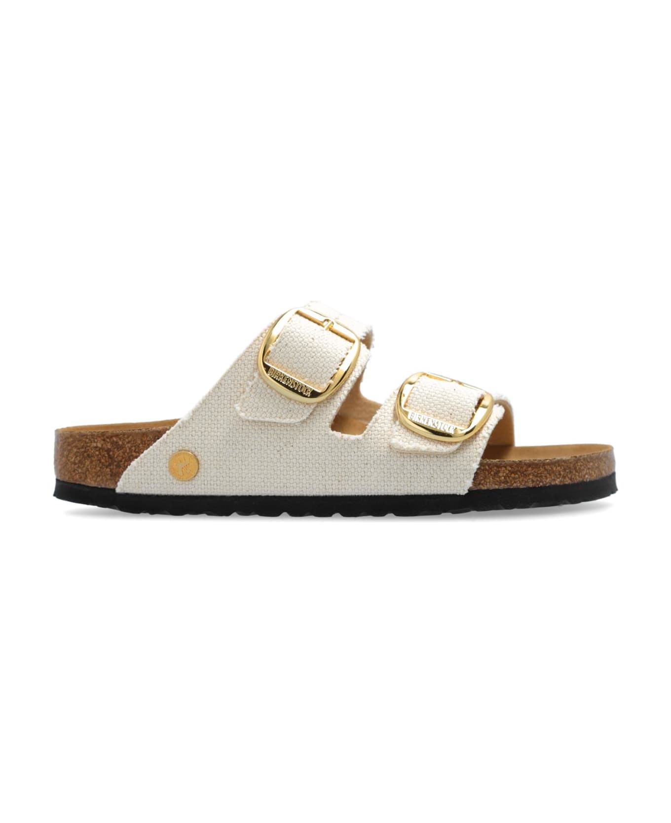 Birkenstock Vegan 
arizona Big Buckle Rivet Logo
 Slides - White