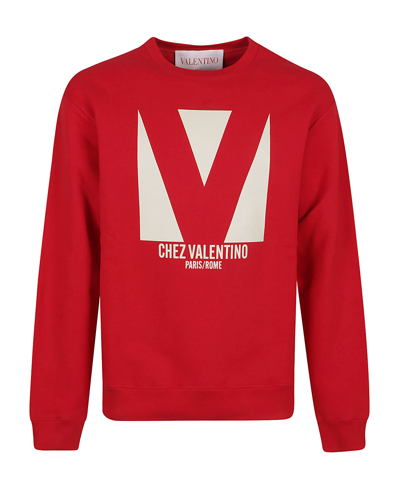 Valentino Garavani Jersey Felpa | Chez Valentino | Cotton Sweatshirt - Rosso