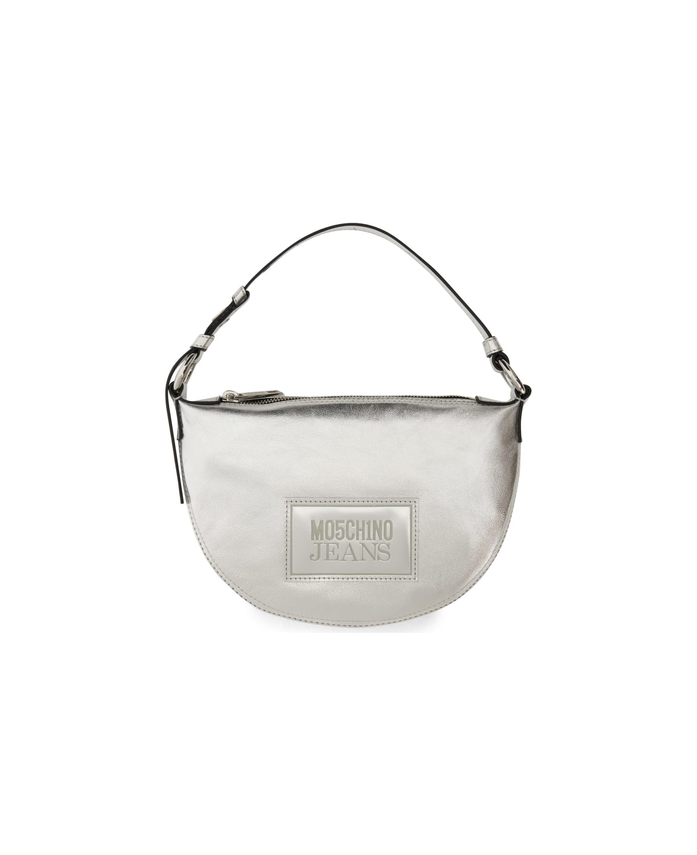 M05CH1N0 Jeans Hand Bag With Logo - SILVER