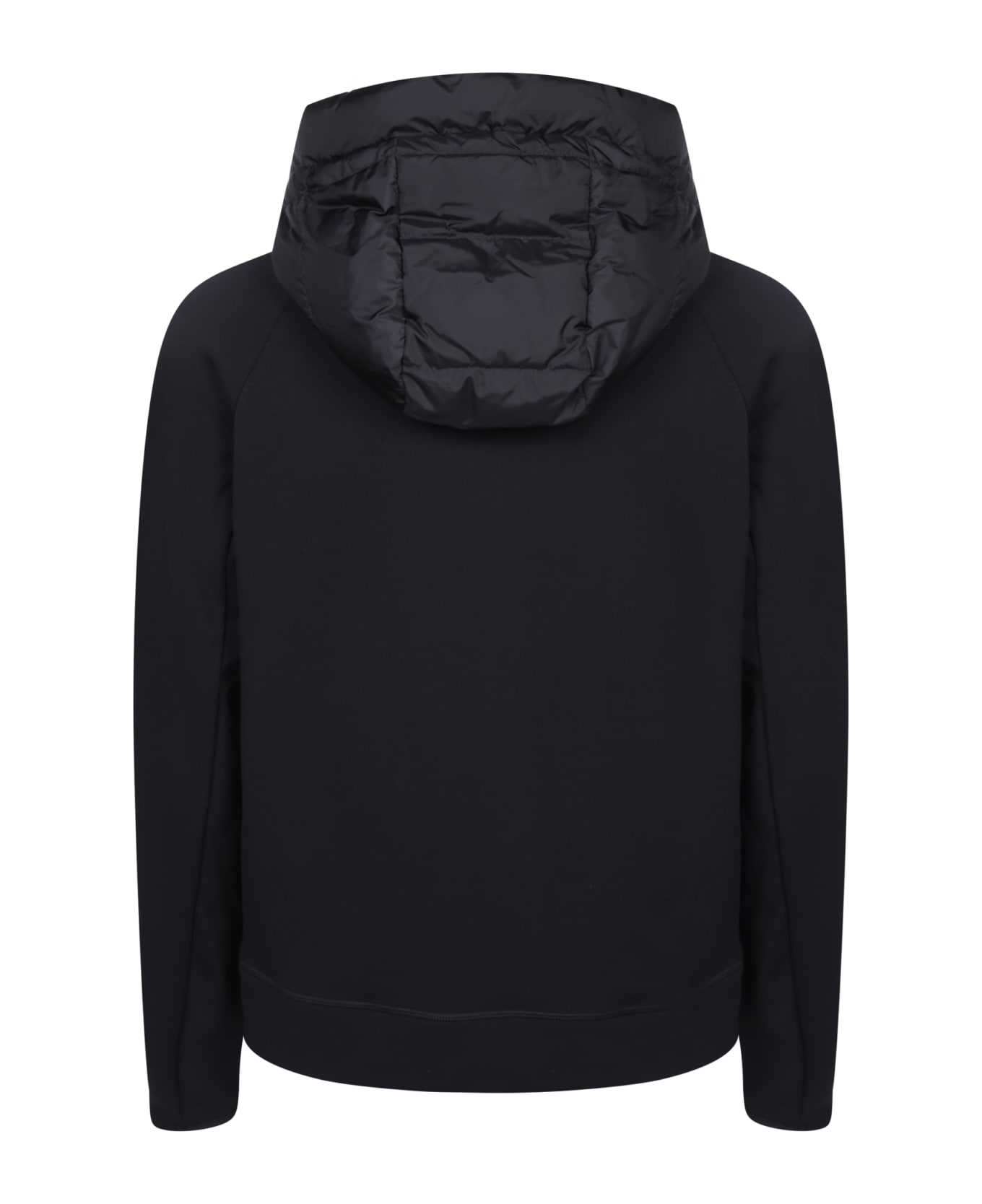 Moncler Grenoble Cardigan With Padded Front Panel - black ダウンジャケット