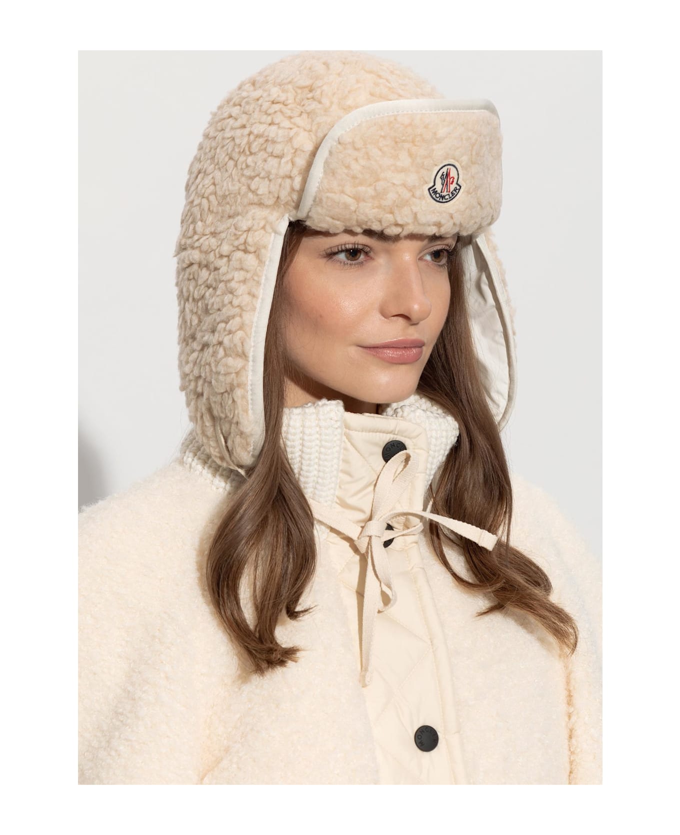 Moncler Hoodie With Logo - NEUTRALS