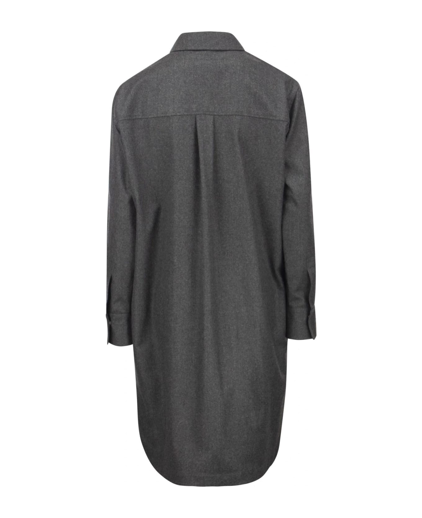Brunello Cucinelli Wool Dress - Gray コート＆ジャケット