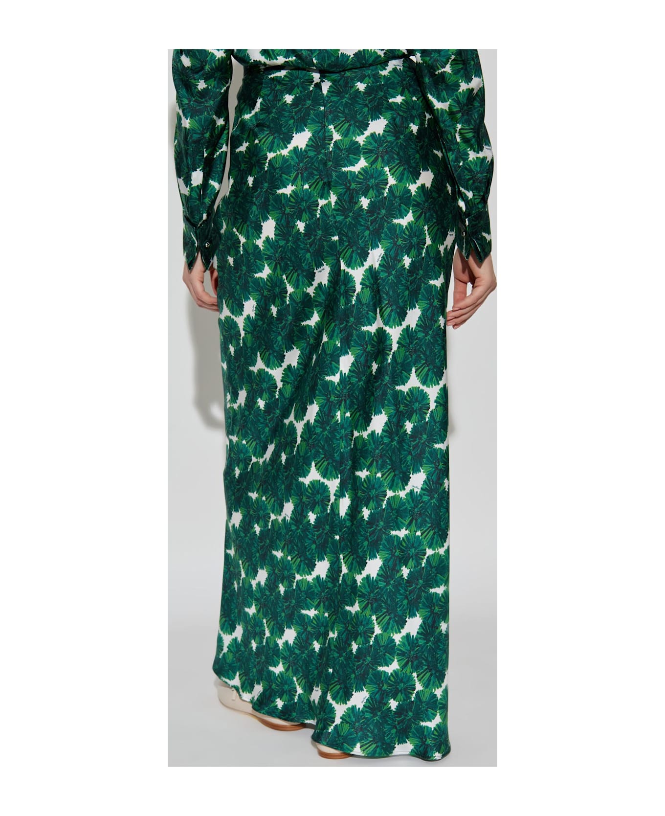 Max Mara Silk Skirt `recital` - VERDE SMERALDO