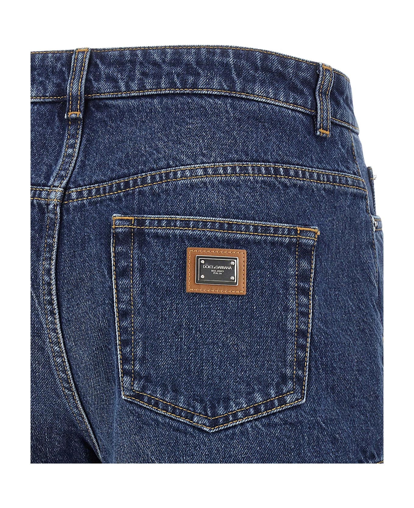 Dolce 
Gabbana Logo Plate Shorts - Blue