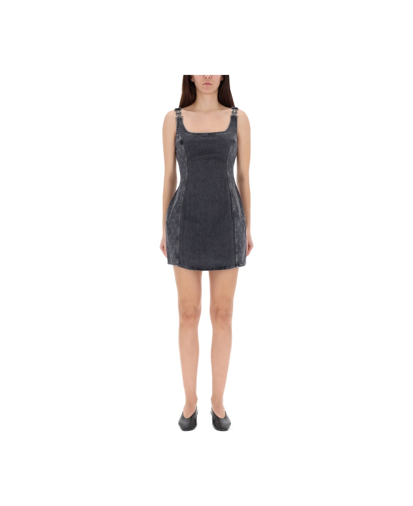 Marine Serre "moon Laser" Mini Dress - GREY
