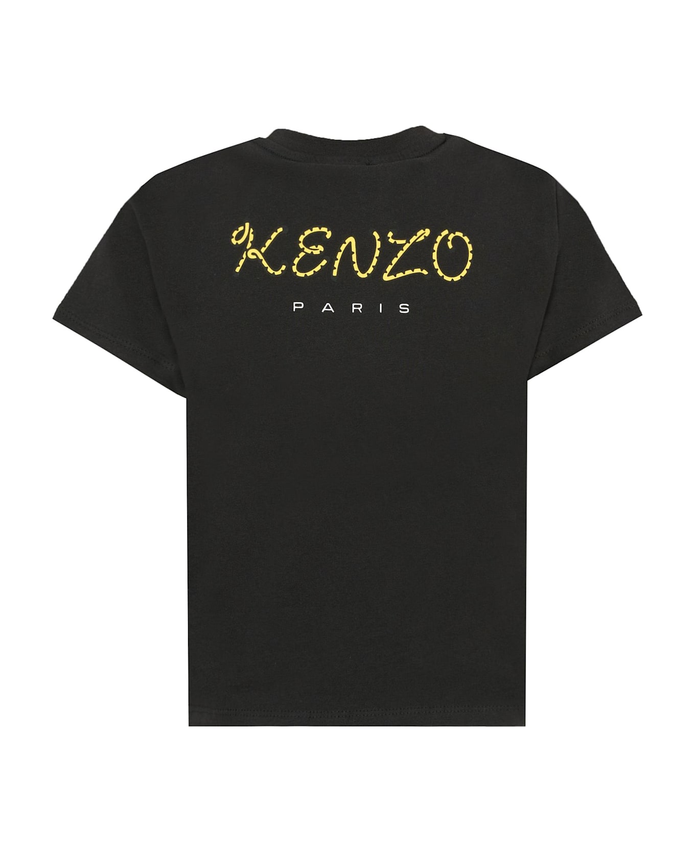 Kenzo Kids Black T-shirt For Kids With Kotora - Black