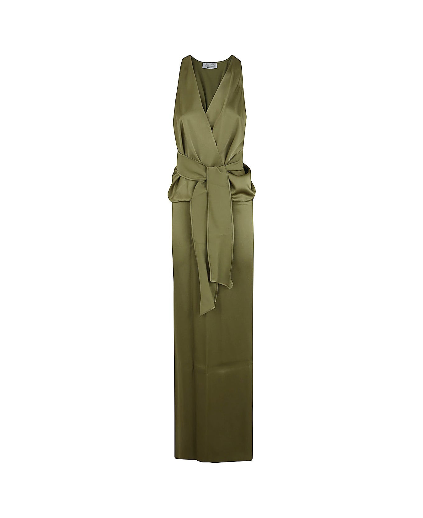 Blumarine 2a420a Long Dress - Gray Green