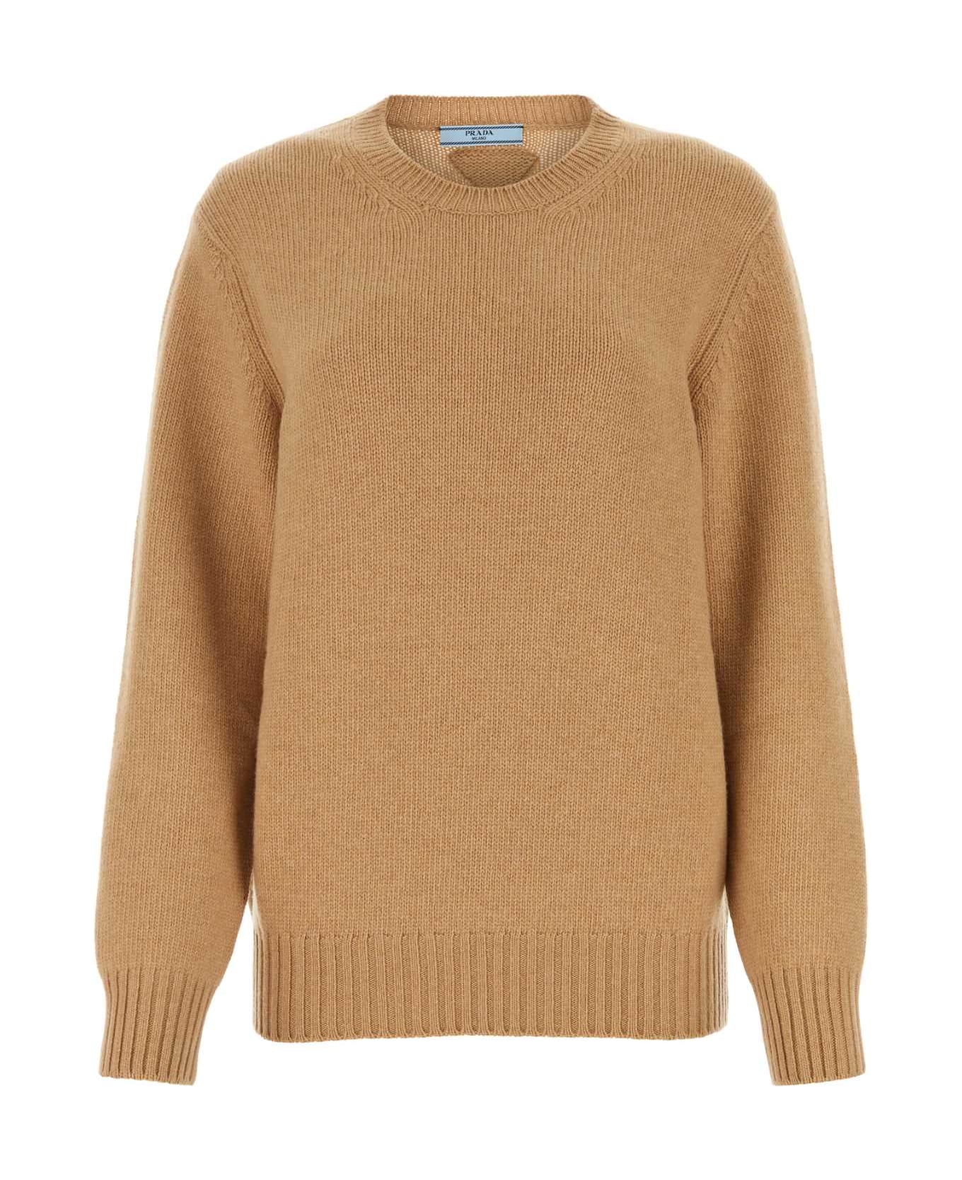 Prada Camel Wool Blend Sweater - CAMMELLO
